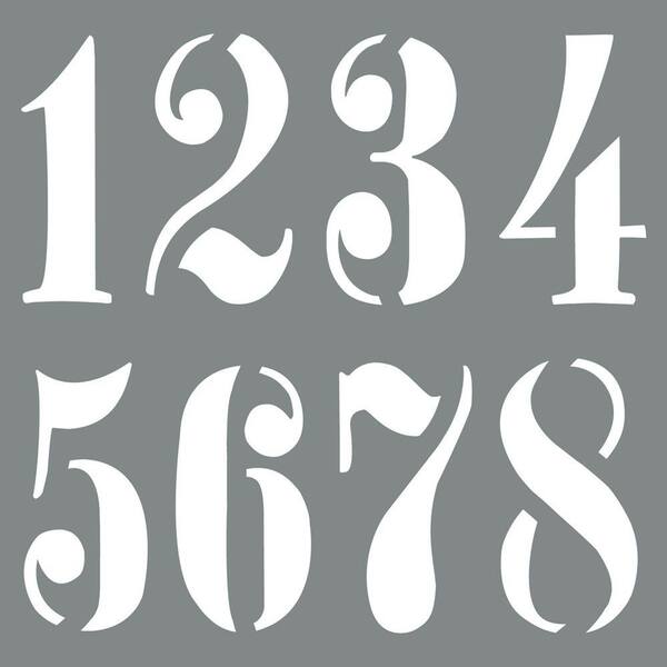 DecoArt Americana Decor 10 in. x 10 in. Vintage Numbers Stencil