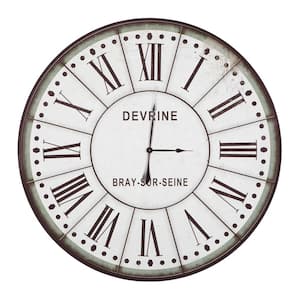 Devrine Series Green & White Oversized Wall Clock