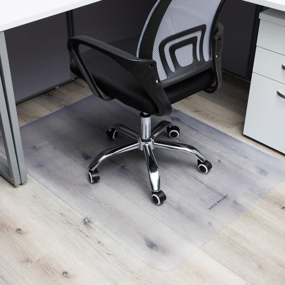 Clear Textured PVC Rectangular Chair Mat for Hard Floors