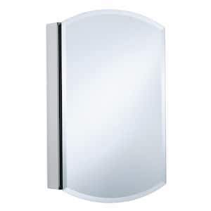 Archer 20 in. W x 31 in. H Single Door Mirrored Recessed Medicine Cabinet in Anodized Aluminum