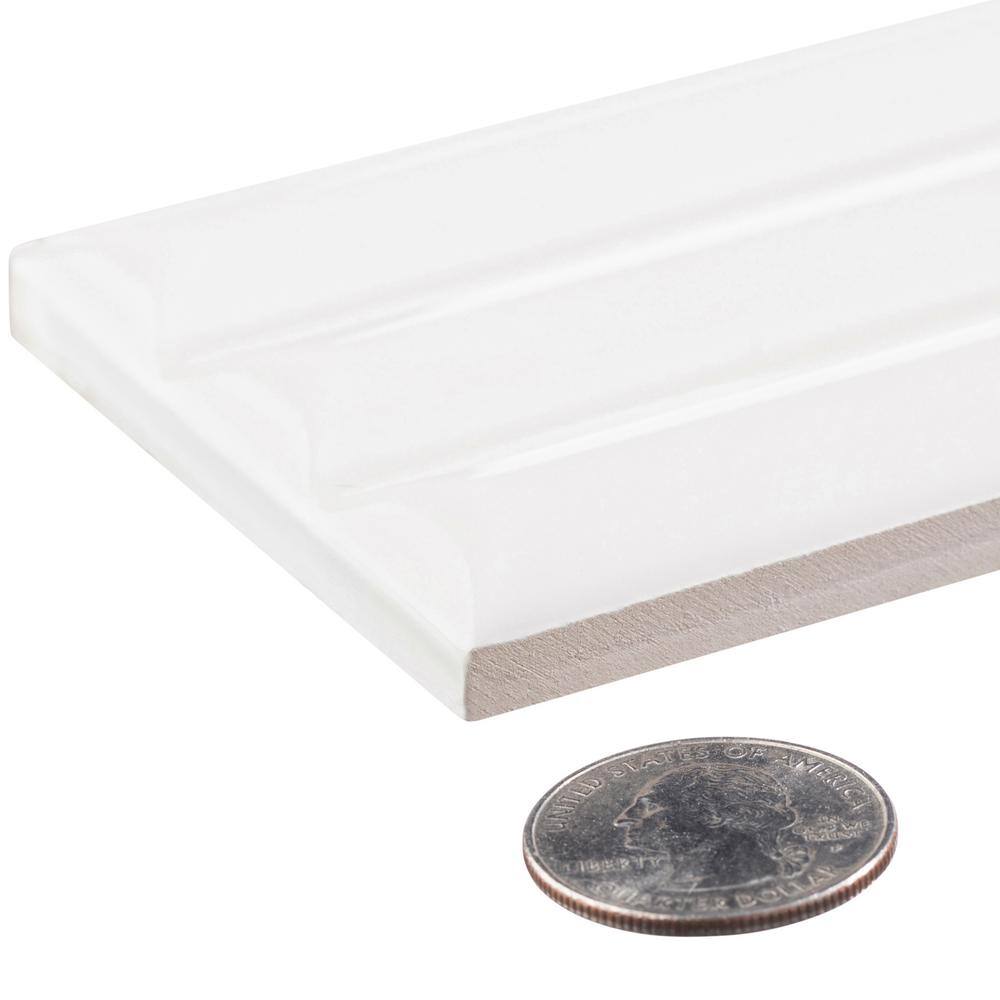 Galor Liniar Glossy White Ceramic Subway Wall Tile