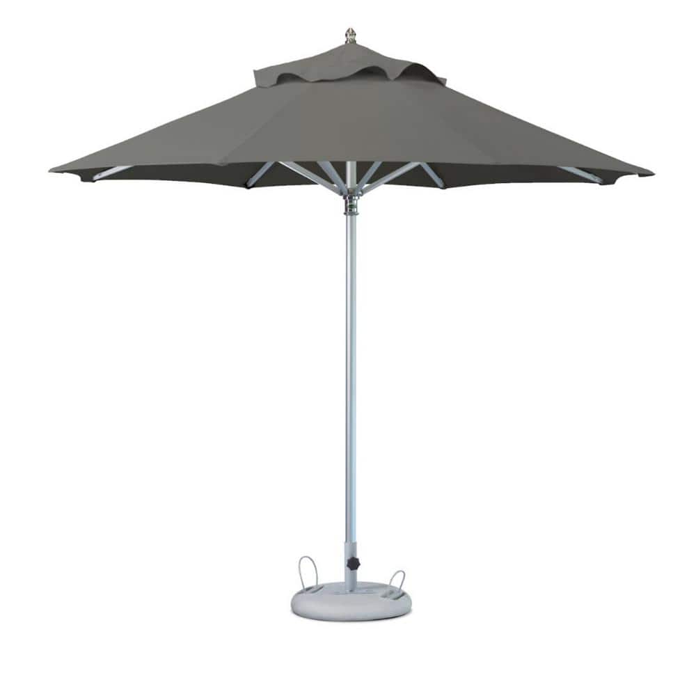 HomeRoots 10 ft. Market Patio Umbrella in Charcoal 2000491974 The