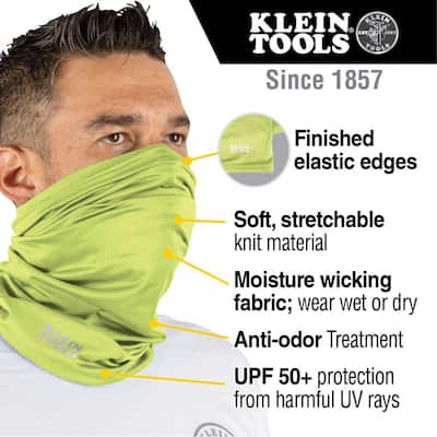 High-Visibility Yellow Neck and Face Cooling Band