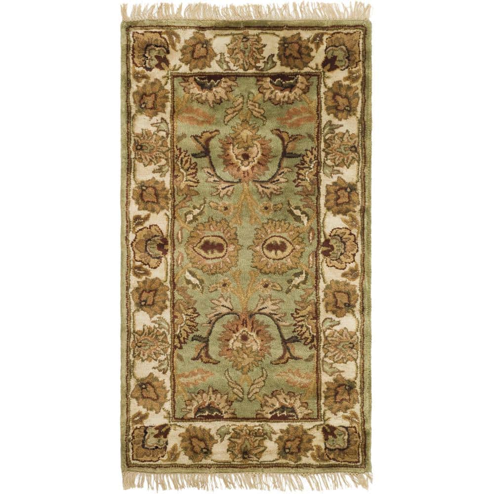 SAFAVIEH Classic Green/Ivory 3 ft. x 5 ft. Border Area Rug CL239D3