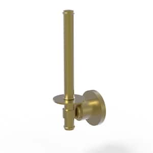 Washington Square Collection Upright Single Post Toilet Paper Holder in Satin Brass