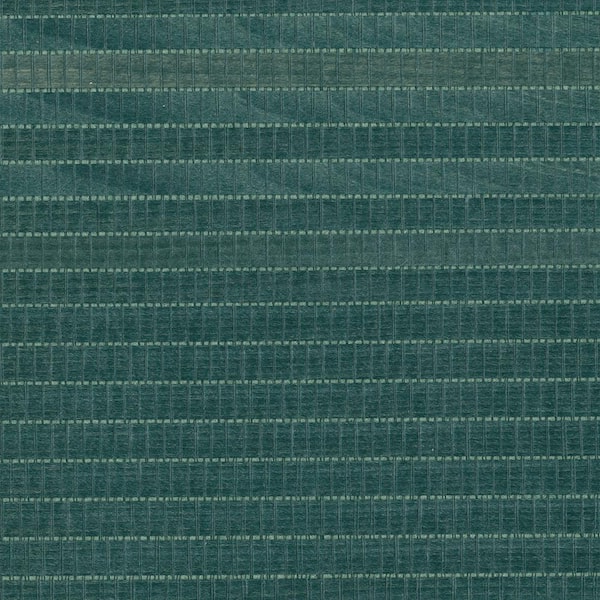 Kenneth James Kando Teal Grasscloth Teal Wallpaper Sample