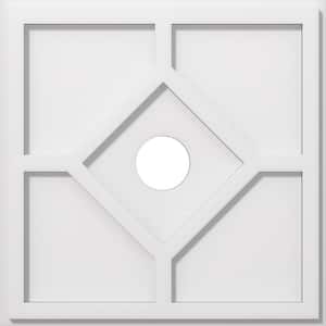 1 in. P X 6-1/4 in. C X 18 in. OD X 3 in. ID Embry Architectural Grade PVC Contemporary Ceiling Medallion