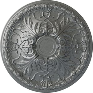 26 in. x 3 in. Tristan Urethane Ceiling Medallion (Fits Canopies up to 5-1/2 in.), Platinum