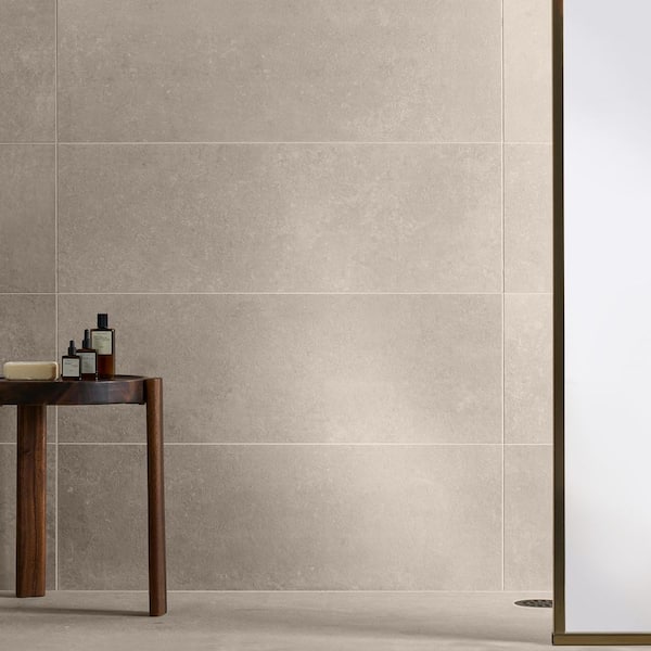 Urbane Cream Beige 11.81 in. x 35.43 in. Matte Ceramic Wall Tile (17.43 sq. ft./Case)