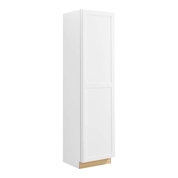 Avondale 24 in. W x 96 in. H x 24 in. D Ready To Assemble Plywood Shaker Utility Pantry Cabinet in Alpine White