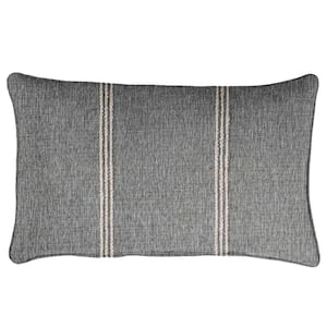 Sunbrella Lengthen Stone Rectangle Outdoor Lumbar Pillow (2-Pack)
