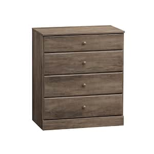 Astrid Drifted Gray Finish 4-Drawer Chest of Drawers (36.25 in H. x 30 in W. x 16 in D.)