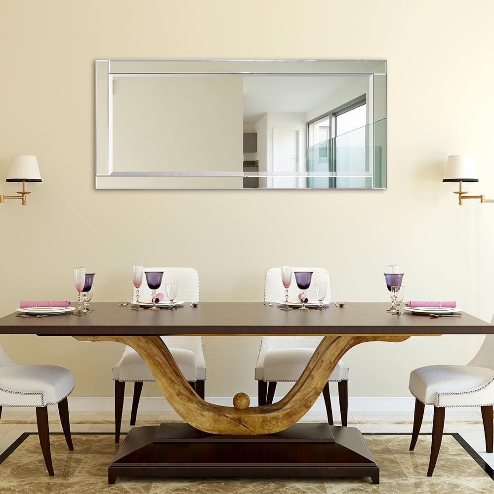 Moderno 24" x 54" Beveled Wood Frame Wall Mirror