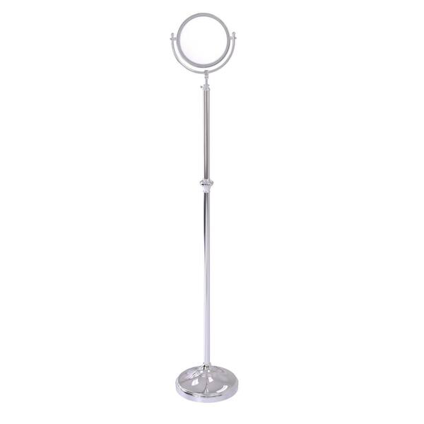 Allied Brass Adjustable Height Floor 10 5 In X 56 Standing Make Up Mirror 8 Dia With 5x Magnification Polished Chrome Dmf 2 Pc The Home Depot Allied Brass Adjustable Height Floor 10, Adjustable Floor Stand Mirror