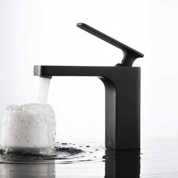 Single Hole Infinity Single Handle Bathroom Vanity Sink Faucet with Pop Up Drain in Matte Black
