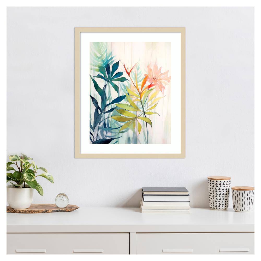 Pink and Yellow Floral Elegance I Framed Graphic Art Print