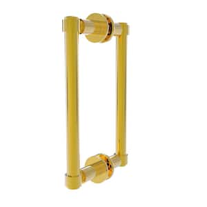 Contemporary 8 in. Back to Back Shower Door Pull in Polished Brass