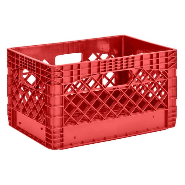 Muscle Rack 11 In. H X 13 In. W X 19 In. D Plastic Storage Milk Crate 