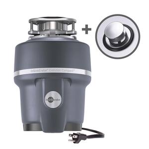 Evolution Compact Lift & Latch Quiet Series 3/4 HP Continuous Feed Garbage Disposal w/ Power Cord & SilverSaver Stopper
