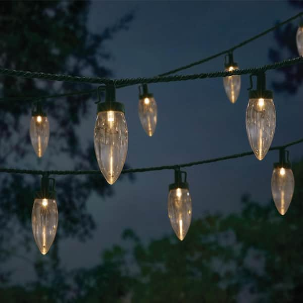 String Lights - 50 Large Round LED Bulbs - Warm White Fairy Lights