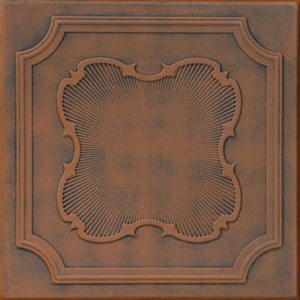 Coronado Antique Copper Orange 1.6 ft. x 1.6 ft. Decorative Foam Glue Up Ceiling Tile (21.6 sq. ft./case)