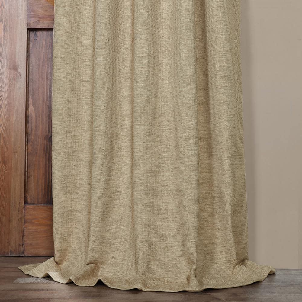 Ginger Polyester Blackout Puddle Length Drape Panel