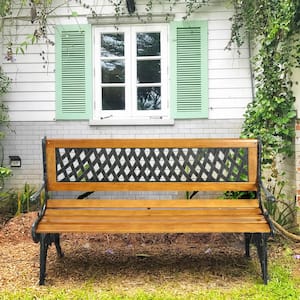 50 in. Metal Frame Outdoor Garden Bench