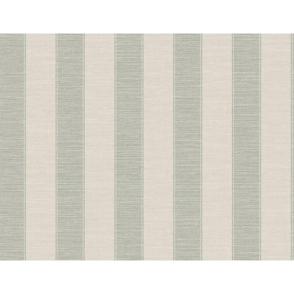 Green and Beige Texture Stripes Paper Non Pasted Strippable Wallpaper Roll (Cover 60.75 sq. ft.)