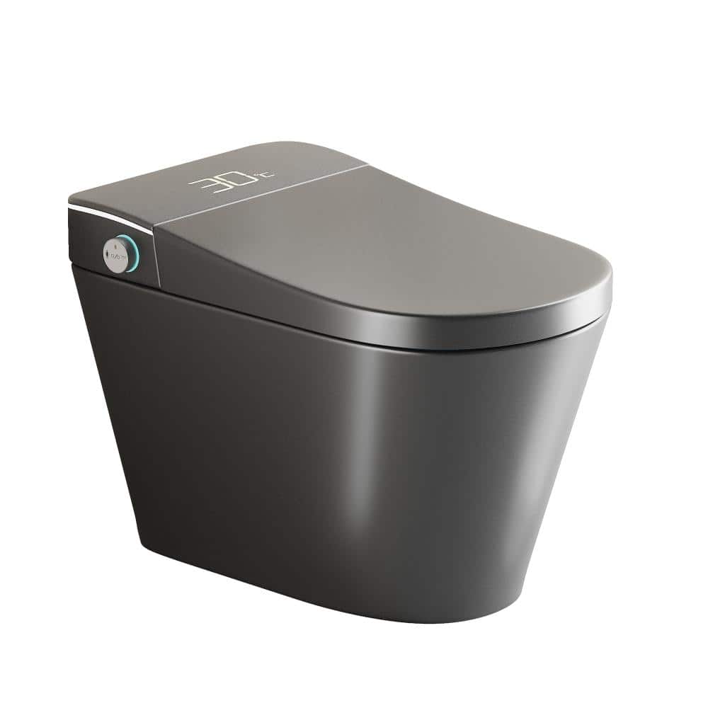 Grey Unique One-Piece Smart Toilet with Bidet, Auto Open/Close Seat, Dryer & Warm Water price history on PriceWatchPro