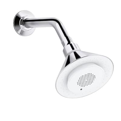 Moxie 1-Spray 5 in. Single Wall Mount Fixed Shower Head in Polished Chrome