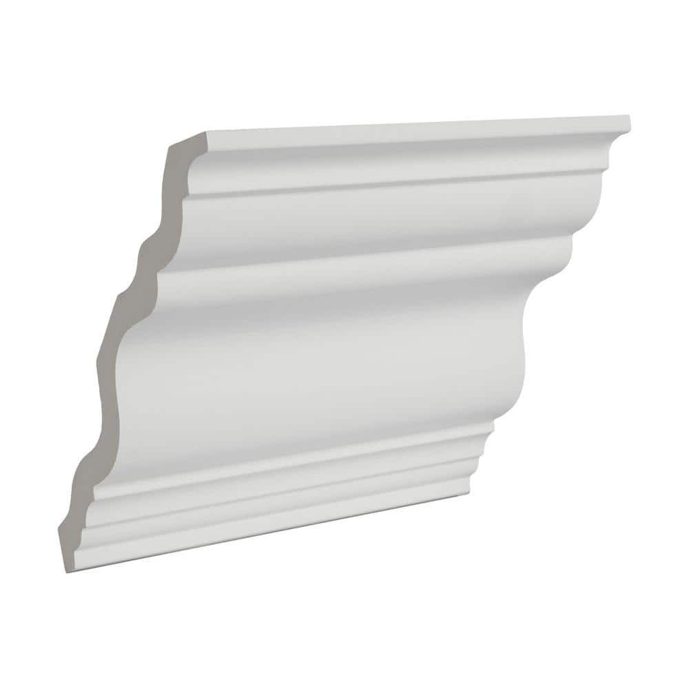 6-Inch White Primed Polyurethane Crown Moulding Sample