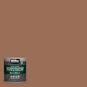 8 oz. #S210-6 Cinnamon Crunch Solid Color Waterproofing Exterior Wood Stain and Sealer Sample