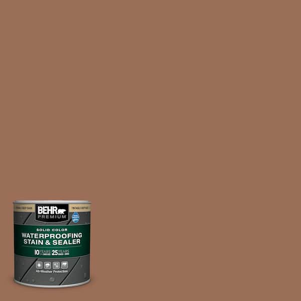 BEHR PREMIUM 8 oz. #S210-6 Cinnamon Crunch Solid Color Waterproofing Exterior Wood Stain and Sealer Sample