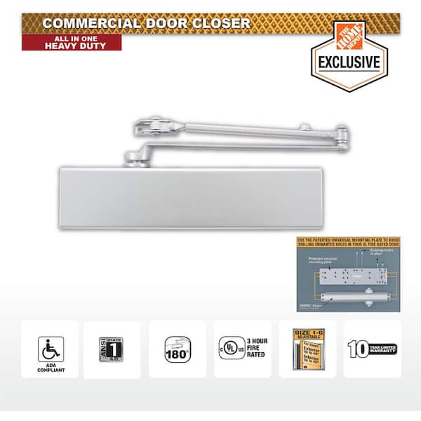 Heavy-Duty All-in-One Aluminum Commercial Door Closer