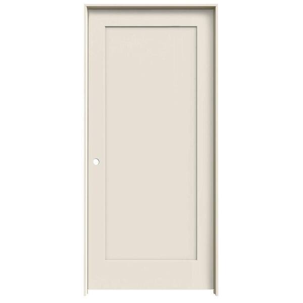 JELD-WEN 32 in. x 80 in. Madison Primed Right-Hand Smooth Molded Composite Single Prehung Interior Door