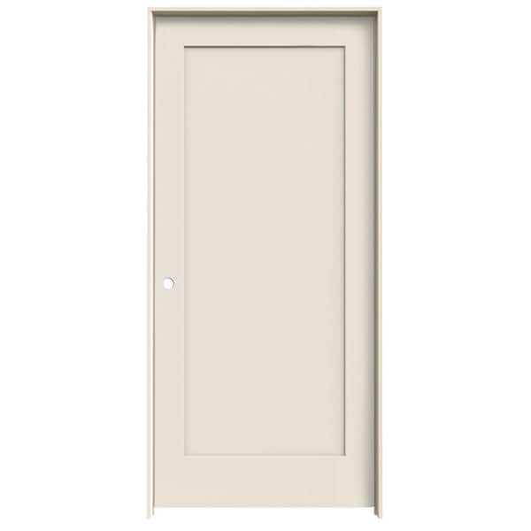 JELD-WEN 32 in. x 80 in. Madison Primed Right-Hand Smooth Molded Composite Single Prehung Interior Door