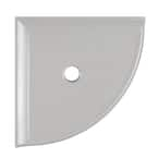 Aroma White 7.5 in. x 7.5 in. Matte Resin Wall Mount Corner Shelf Tile