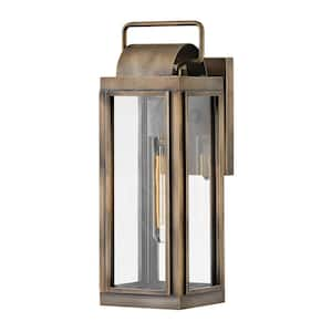 Sag Harbor 1-Light Burnished Bronze Hardwired Outdoor Wall Lantern Sconce