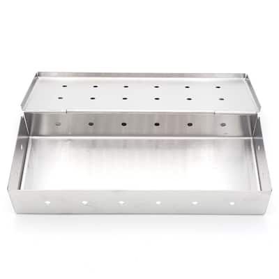 Heavy-Duty Stainless Steel Smoker Box with Hinged Lid