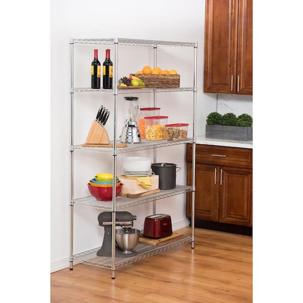 TRINITY 13 in. W x 17.75 in. D x 11 in. H Chrome Wire in Cabinet