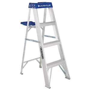 4 ft. Aluminum Step Ladder with 250 lbs. Load Capacity Type I Duty Rating