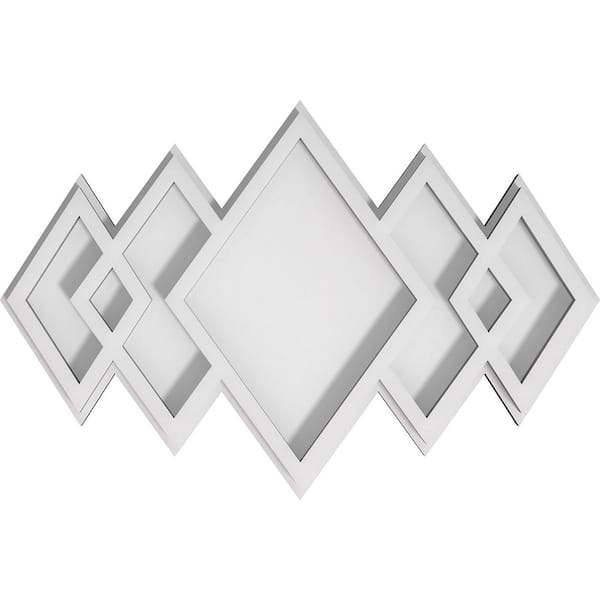 Ekena Millwork 1 in. P X 12 in. W X 8 in. H Zoe Architectural Grade PVC Contemporary Ceiling Medallion