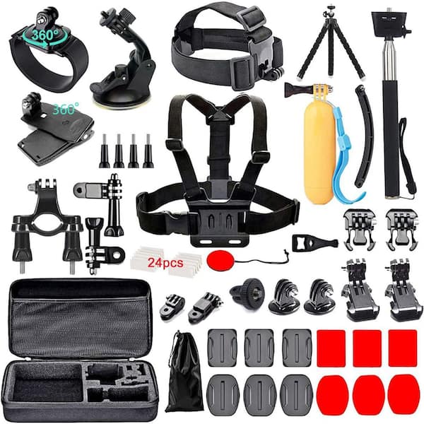 60-Piece Action Cam Kit for Sports/Adventure