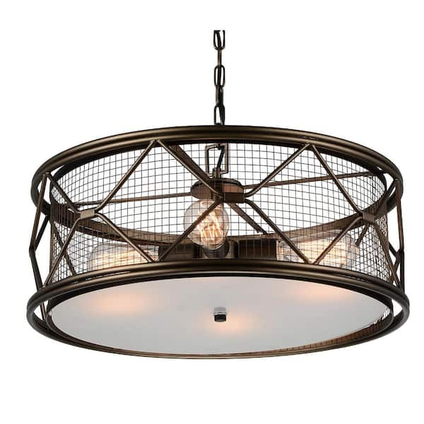 CWI Lighting Kali 4 Light Chandelier With Light Brown Finish 9914P22-4 ...