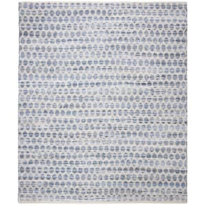 Montauk Blue 8 ft. x 10 ft. Abstract Multi-Hexagonal Area Rug