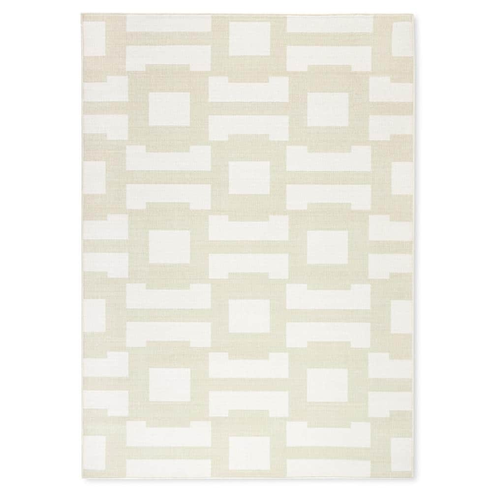 Tommy Bahama Isla Coastal Geo Green/Ivory 3 ft. x 5 ft. Indoor Outdoor ...