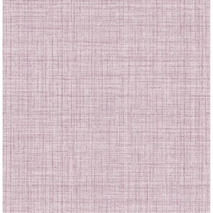 Lansdowne Pink Fabric Textures Vinyl Peel and Stick Wallpaper Sample