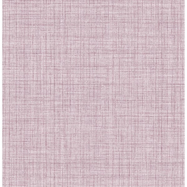 NuWallpaper Lansdowne Pink Fabric Textures Vinyl Peel and Stick Wallpaper Sample