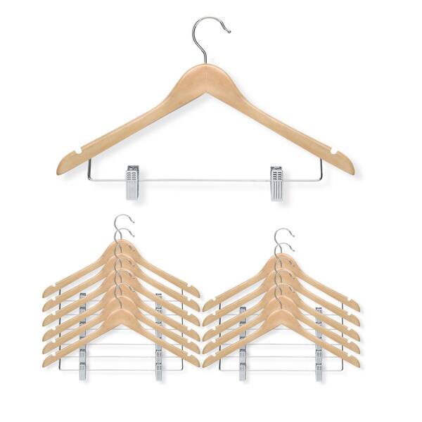 Honey Can Do 10-Pack Maple Suit Hanger - Clothes Hangers