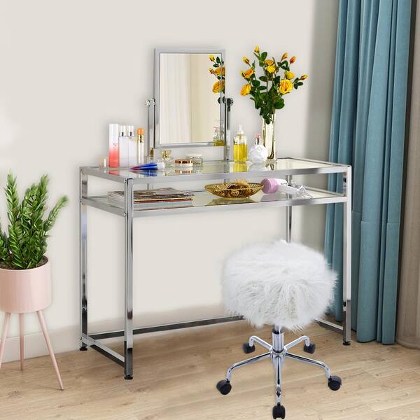 fluffy dressing table chair